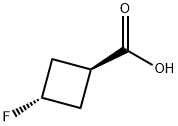 trans-3-fluorocyclobutane-1-carboxylic acid Struktur