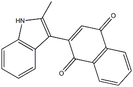 1,4-Naphthalenedione, 2-(2-methyl-1H-indol-3-yl)- Struktur