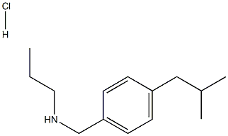 {[4-(2-methylpropyl)phenyl]methyl}(propyl)amine hydrochloride Struktur