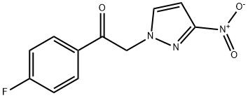 1-(4-fluorophenyl)-2-(3-nitro-1H-pyrazol-1-yl)ethan-1-one Struktur