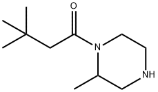 3,3-dimethyl-1-(2-methylpiperazin-1-yl)butan-1-one Struktur