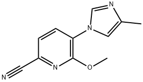 6-Methoxy-5-(4-Methyl-1H-Imidazol-1-Yl)Picolinonitrile Struktur