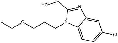 [5-Chloro-1-(3-ethoxy-propyl)-1H-benzoimidazol-2-yl]-methanol Struktur