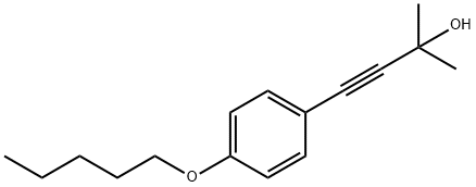 3-Butyn-2-ol, 2-methyl-4-[4-(pentyloxy)phenyl]- Struktur