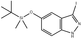 5-((tert-butyldimethylsilyl)oxy)-3-iodo-1H-indazole Struktur