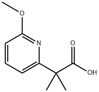 2-(6-Methoxypyridin-2-yl)-2-methylpropanoic acid Struktur