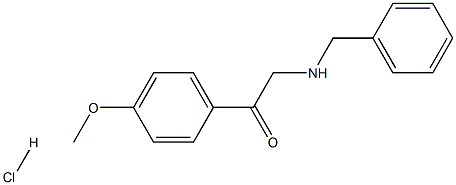 2-(Benzylamino)-1-(4-methoxyphenyl)ethanone hydrochloride Struktur