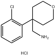 [4-(2-Chlorophenyl)-tetrahydro-2H-pyran-4-yl]methanamine hydrochloride Struktur