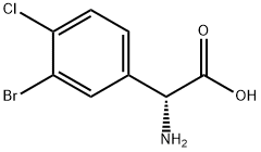 (2R)-2-AMINO-2-(3-BROMO-4-CHLOROPHENYL)ACETIC ACID Struktur