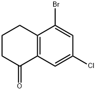 5-BROMO-7-CHLORO-1,2,3,4-TETRAHYDRONAPHTHALEN-1-ONE Struktur