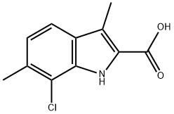 7-chloro-3,6-dimethyl-1H-indole-2-carboxylic acid Struktur