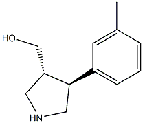 ((3R,4S)-4-m-tolylpyrrolidin-3-yl)methanol Struktur