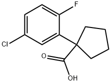 1-(5-chloro-2-fluorophenyl)cyclopentane-1-carboxylic acid Struktur