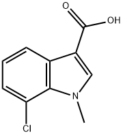 7-chloro-1-methyl-1H-indole-3-carboxylic acid Struktur