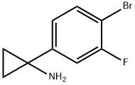 1-(4-Bromo-3-fluorophenyl)cyclopropanamine Struktur