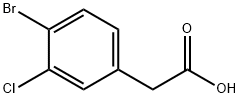 4-Bromo-3-chlorobenzeneacetic acid Struktur