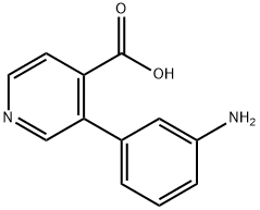 3-(3-aminophenyl)isonicotinic acid Struktur