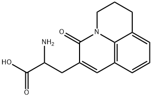 2-Amino-3-(3-oxo-6,7-dihydro-3H,5H-pyrido[3,2,1-ij]quinolin-2-yl)-propionic acid Struktur