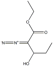 Pentanoic acid, 2-diazo-3-hydroxy-, ethyl ester Struktur