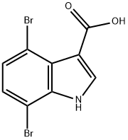 4,7-dibromo-1H-indole-3-carboxylic acid Struktur