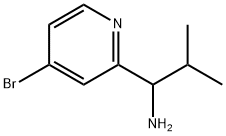 1-(4-bromopyridin-2-yl)-2-methylpropan-1-amine Struktur