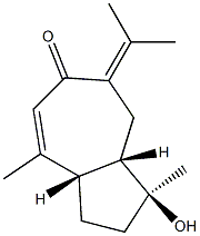 6(1H)-Azulenone,2,3,3a,7,8,8a-hexahydro-1-hydroxy-1,4-dimethyl-7-(1-methylethylidene)-,(1S,3aS,8aS)- Struktur