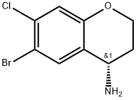 (4S)-6-BROMO-7-CHLOROCHROMANE-4-YLAMINE Struktur