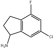 6-Chloro-4-fluoro-indan-1-ylamine Struktur