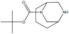 tert-Butyl 6,8-diazabicyclo[3.2.2]nonane-6-carboxylate Struktur