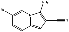 3-Amino-6-bromo-indolizine-2-carbonitrile Struktur