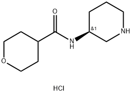 (S)-N-(Piperidin-3-yl)oxane-4-carboxamide hydrochloride Struktur