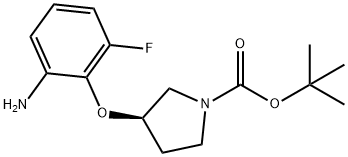 (R)-tert-Butyl 3-(2-amino-6-fluorophenoxy)pyrrolidine-1-carboxylate Struktur