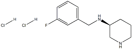 (S)-N-(3-fluorobenzyl)piperidin-3-aminedihydrochloride Struktur