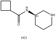 (R)-N-(Piperidin-3-yl)cyclobutanecarboxamide hydrochloride Struktur