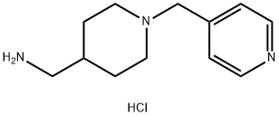 [1-(Pyridin-4-ylmethyl)piperidin-4-yl]methanamine trihydrochloride Struktur