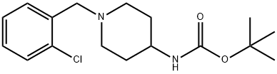 tert-Butyl 1-(2-chlorobenzyl)piperidin-4-ylcarbamate Struktur