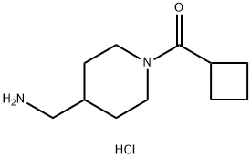 [4-(Aminomethyl)piperidin-1-yl](cyclobutyl)methanone hydrochloride Struktur