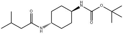 tert-Butyl (1R*,4R*)-4-(3-methylbutanamido)cyclohexylcarbamate Struktur