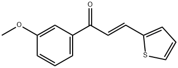 (2E)-1-(3-methoxyphenyl)-3-(thiophen-2-yl)prop-2-en-1-one Struktur