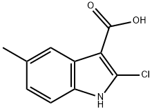 2-chloro-5-methyl-1H-indole-3-carboxylic acid Struktur