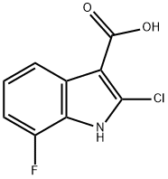 2-chloro-7-fluoro-1H-indole-3-carboxylic acid Struktur