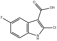 2-chloro-5-fluoro-1H-indole-3-carboxylic acid Struktur