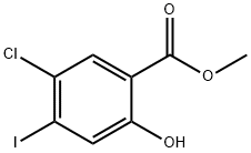 5-Chloro-2-hydroxy-4-iodo-benzoic acid methyl ester Struktur