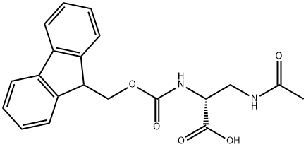 3-(Acetylamino)-N-Fmoc-D-alanine Struktur