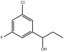 1-(3-Chloro-5-fluorophenyl)-1-propanol Struktur