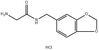 2-amino-N-(benzo[d][1,3]dioxol-5-ylmethyl)acetamide Struktur