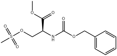 methyl N-((benzyloxy)carbonyl)-O-(methylsulfonyl)-L-serinate Struktur