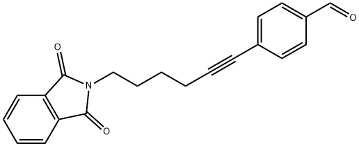 4-[6-(1,3-dioxo-2,3-dihydro-1H-isoindol-2-yl)hex-1-yn-1-yl]benzaldehyde Struktur