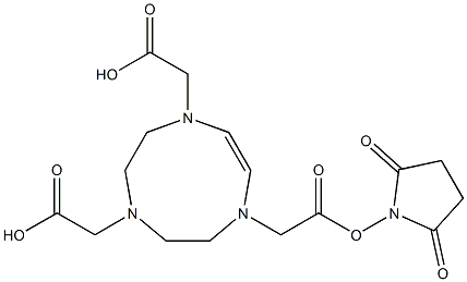 1H-1,4,7-Triazonine-1,4,7-triacetic acid, hexahydro-, 1-(2,5-dioxo-1-pyrrolidinyl) ester Struktur