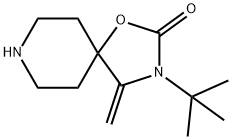 3-(tert-butyl)-4-methylene-1-oxa-3,8-diazaspiro[4.5]decan-2-one Struktur